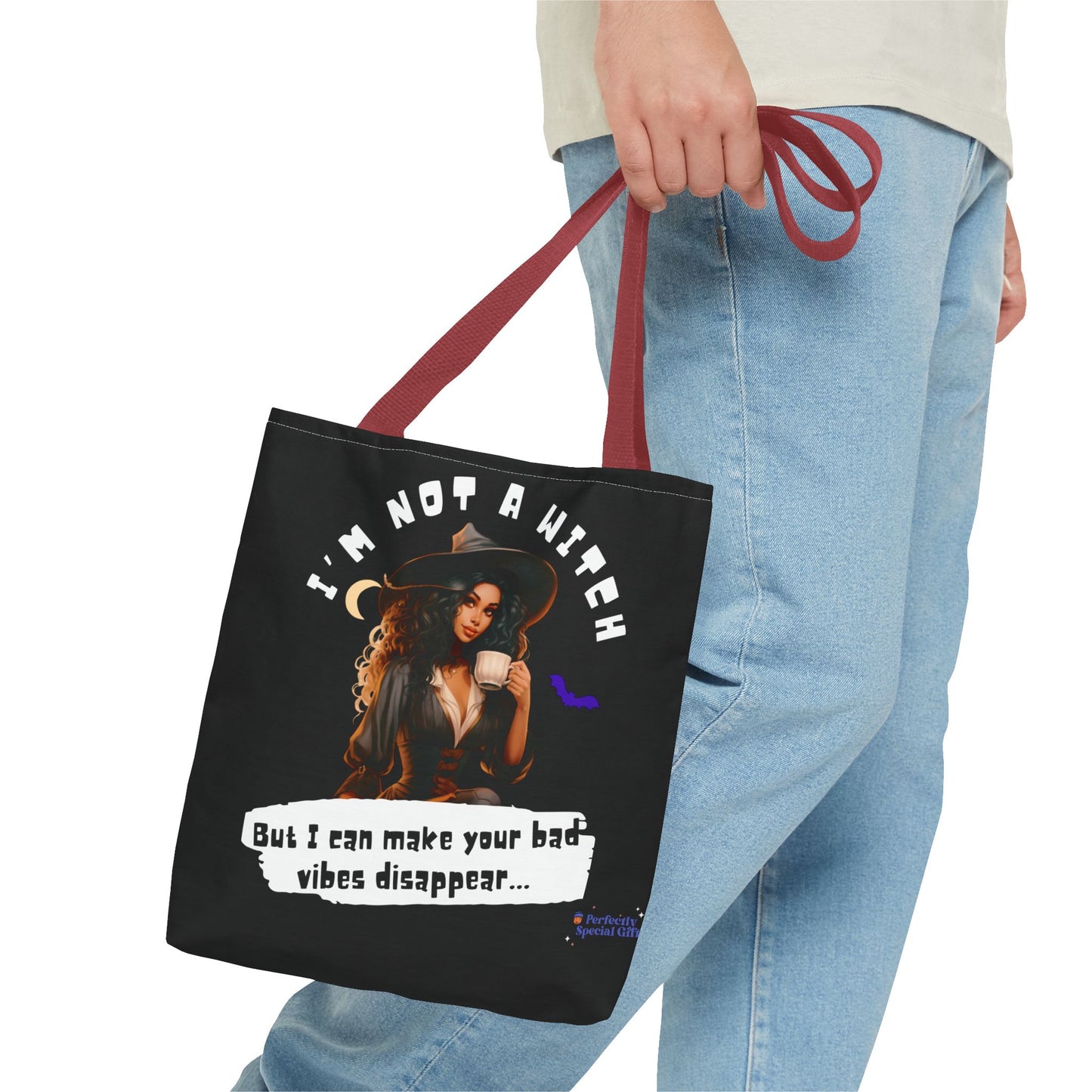 Bad Vibes Be Gone! Black Tote Bag