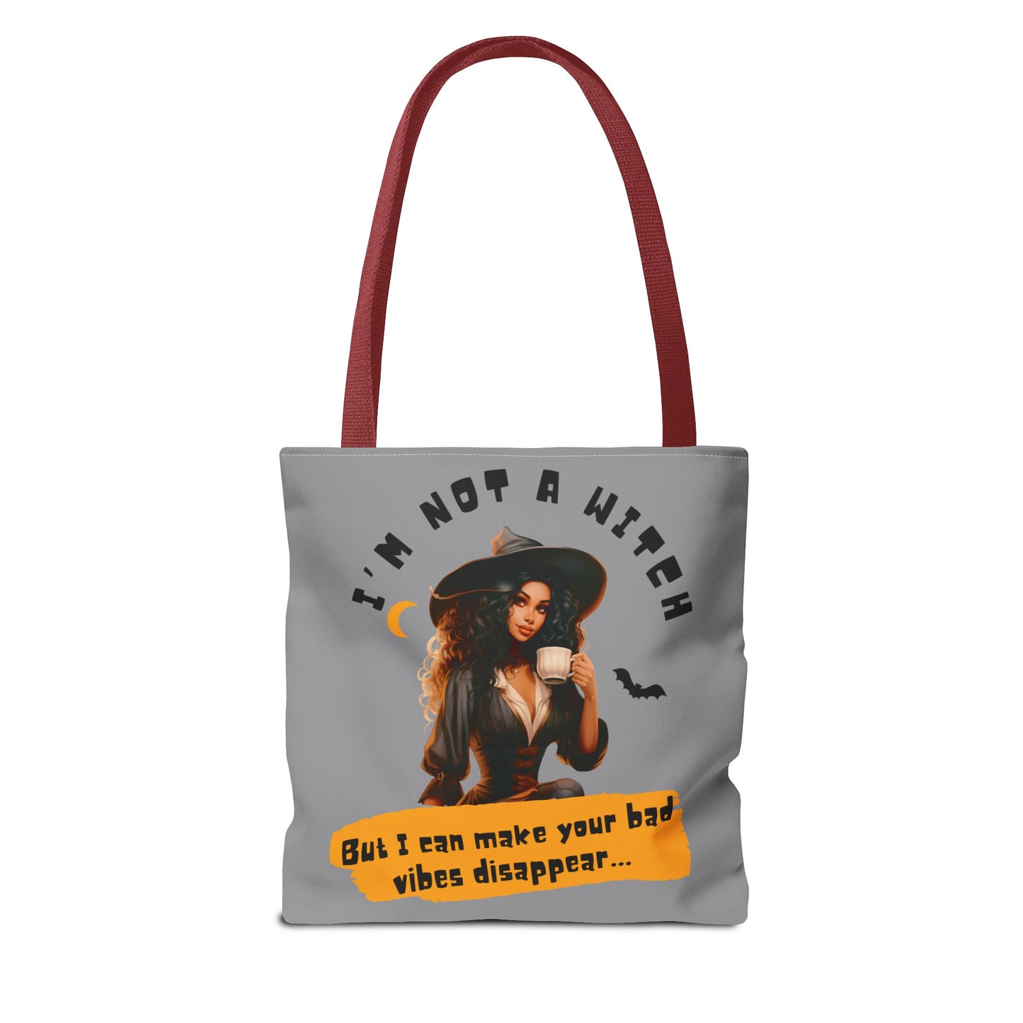 Bad Vibes Be Gone! Gray & Orange Tote Bag