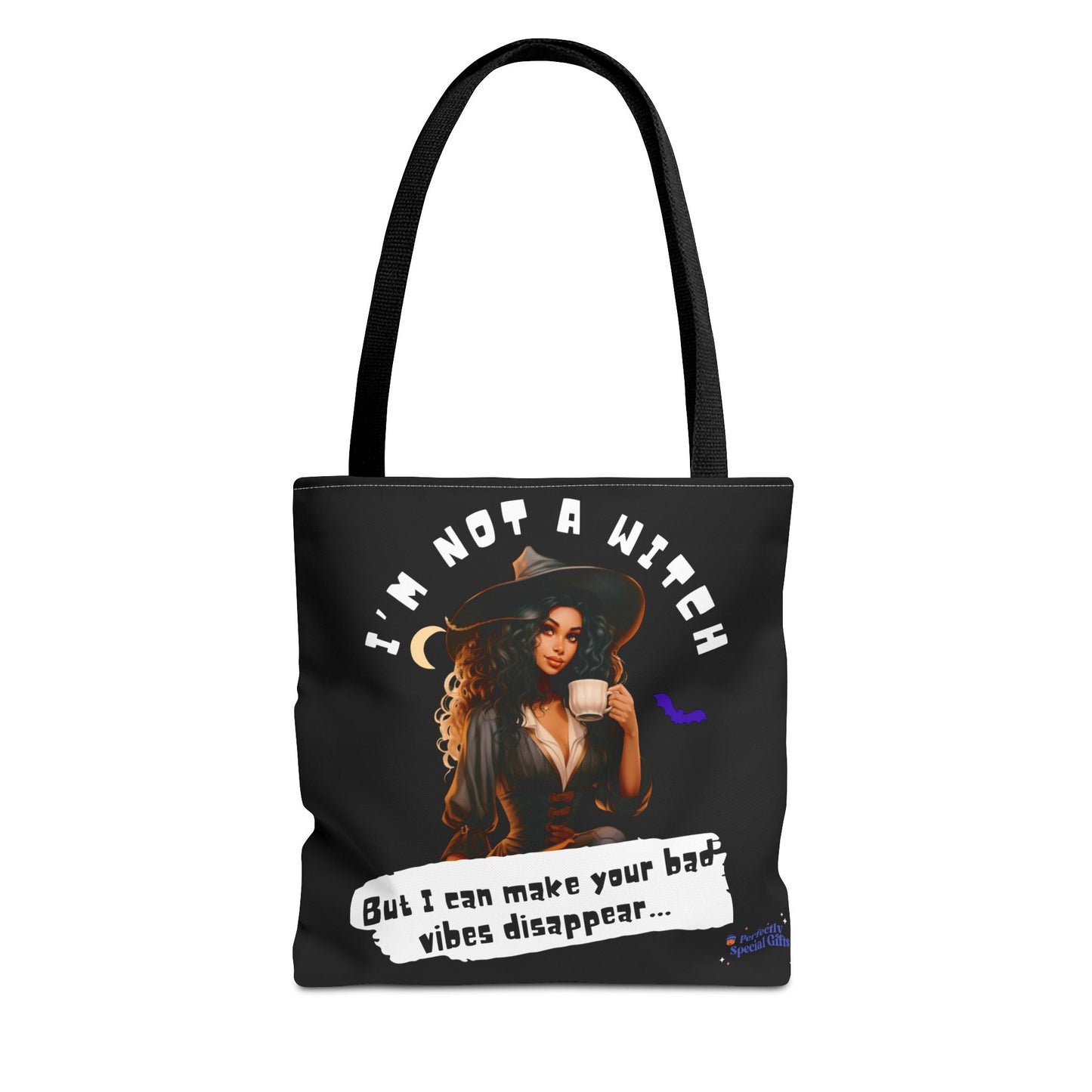 Bad Vibes Be Gone! Black Tote Bag