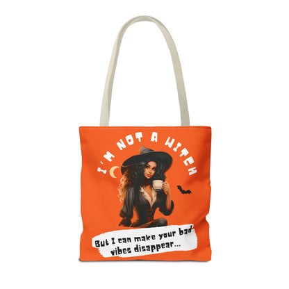 Bad Vibes Be Gone! Orange Tote Bag