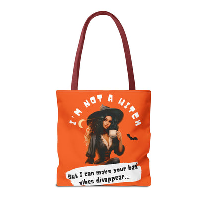 Bad Vibes Be Gone! Orange Tote Bag