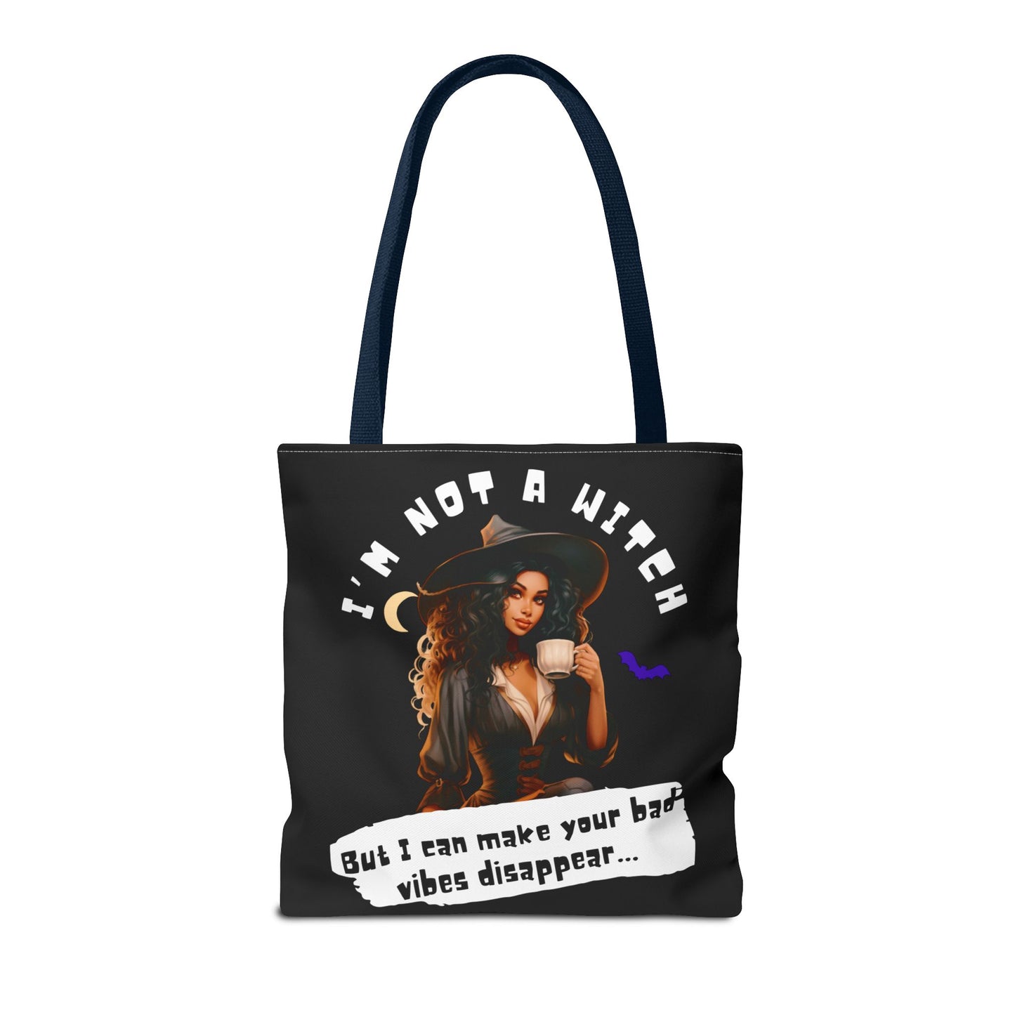 Bad Vibes Be Gone! Black Tote Bag