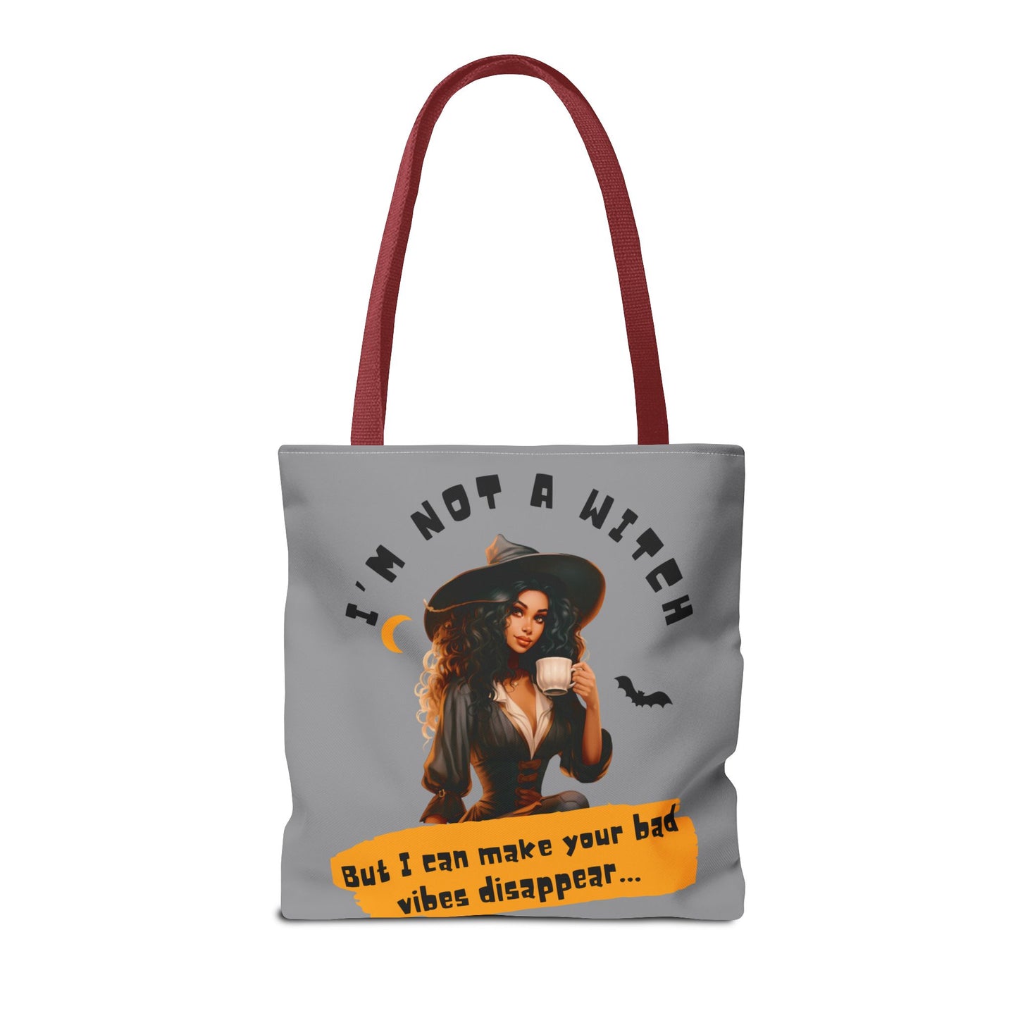 Bad Vibes Be Gone! Gray & Orange Tote Bag
