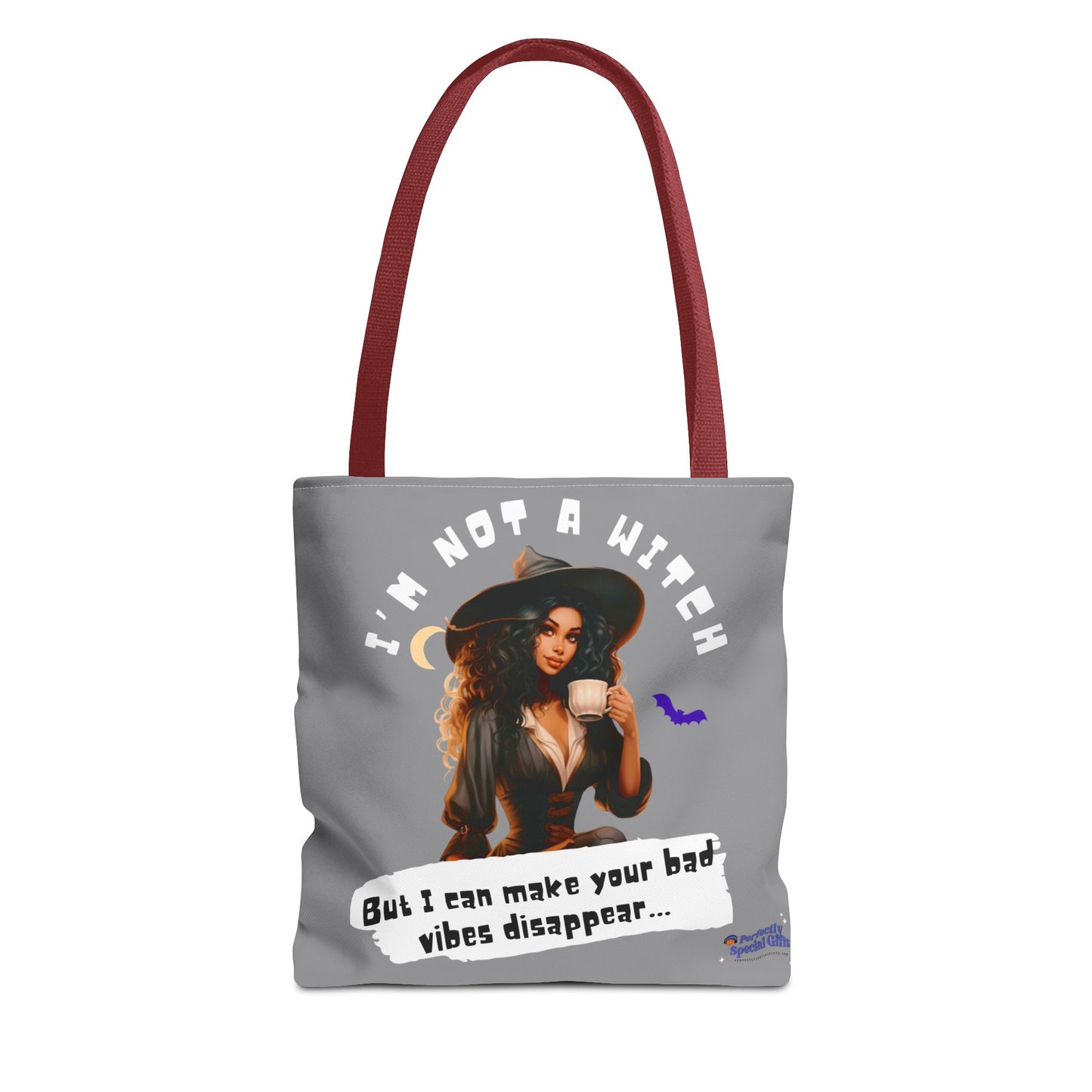 Bad Vibes Be Gone! Gray & White Tote Bag
