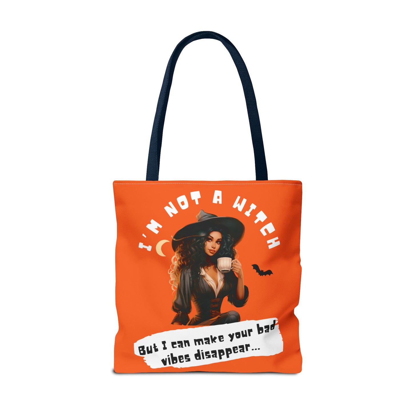 Bad Vibes Be Gone! Orange Tote Bag