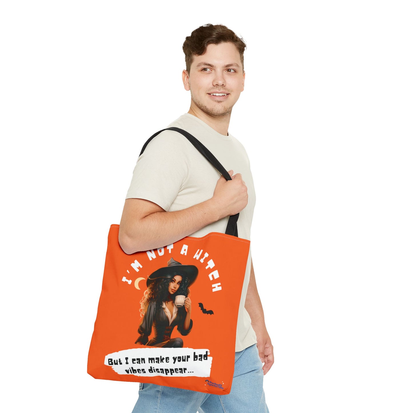 Bad Vibes Be Gone! Orange Tote Bag
