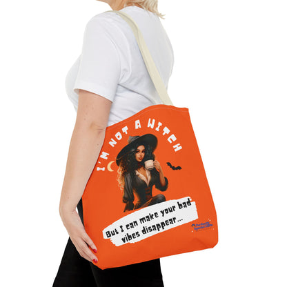 Bad Vibes Be Gone! Orange Tote Bag