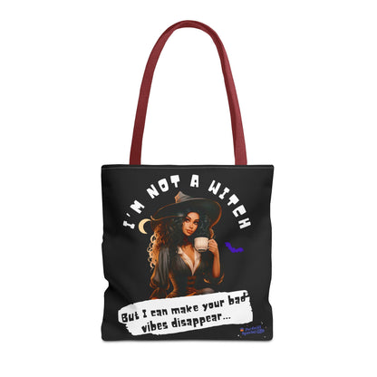 Bad Vibes Be Gone! Black Tote Bag