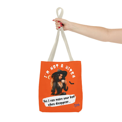 Bad Vibes Be Gone! Orange Tote Bag