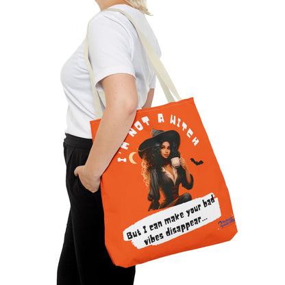Bad Vibes Be Gone! Orange Tote Bag