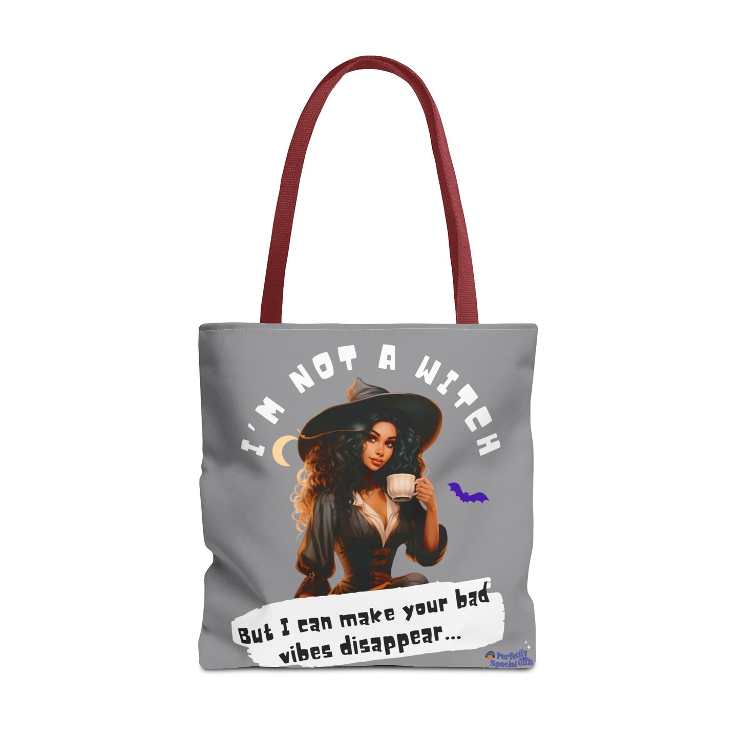 Bad Vibes Be Gone! Gray & White Tote Bag