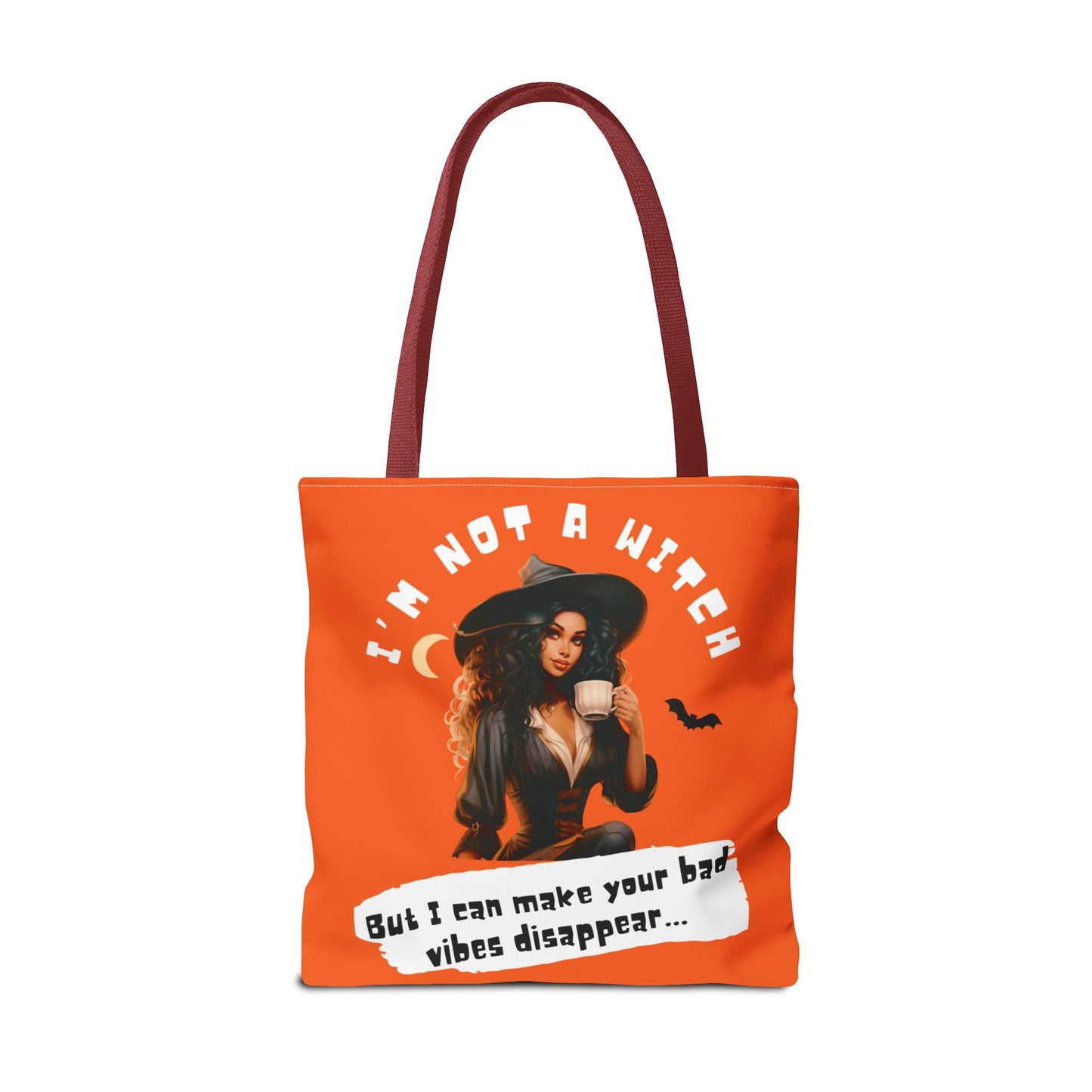 Bad Vibes Be Gone! Orange Tote Bag
