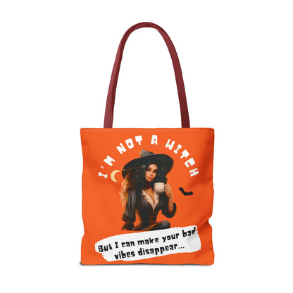 Bad Vibes Be Gone! Orange Tote Bag