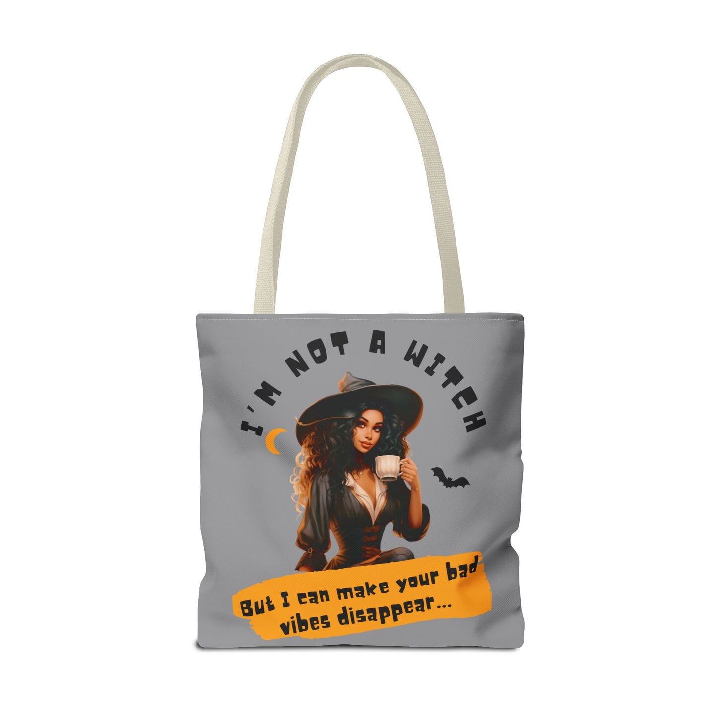 Bad Vibes Be Gone! Gray & Orange Tote Bag
