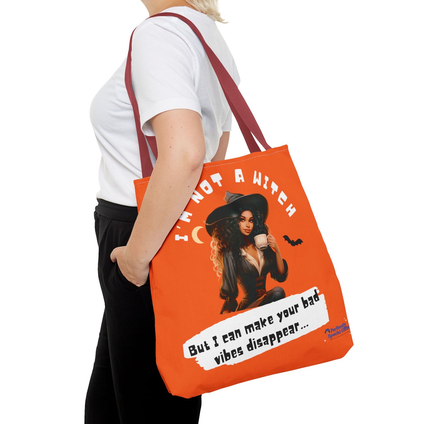 Bad Vibes Be Gone! Orange Tote Bag