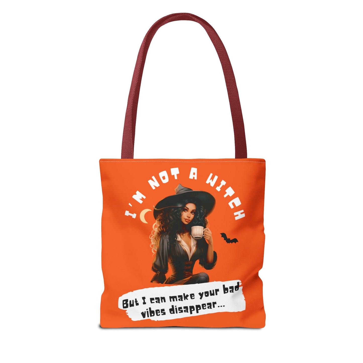 Bad Vibes Be Gone! Orange Tote Bag
