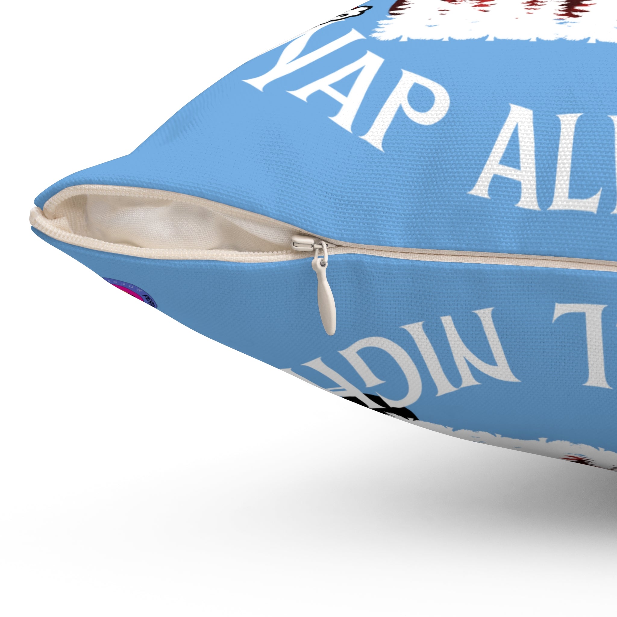 Winter Blue Sleigh All Day Nap All Night Pillow – Funny Holiday Decor for Moms