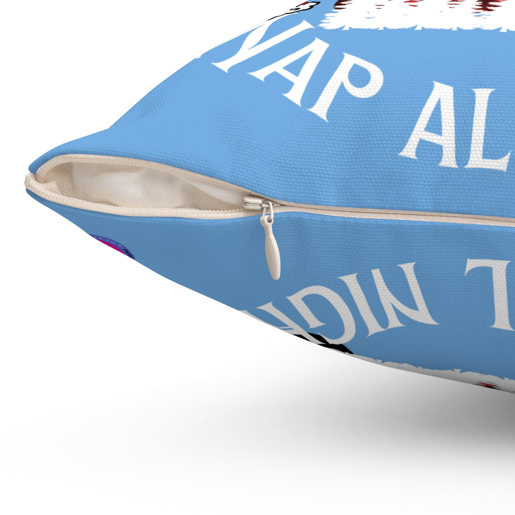 Winter Blue Sleigh All Day Nap All Night Pillow – Funny Holiday Decor for Moms