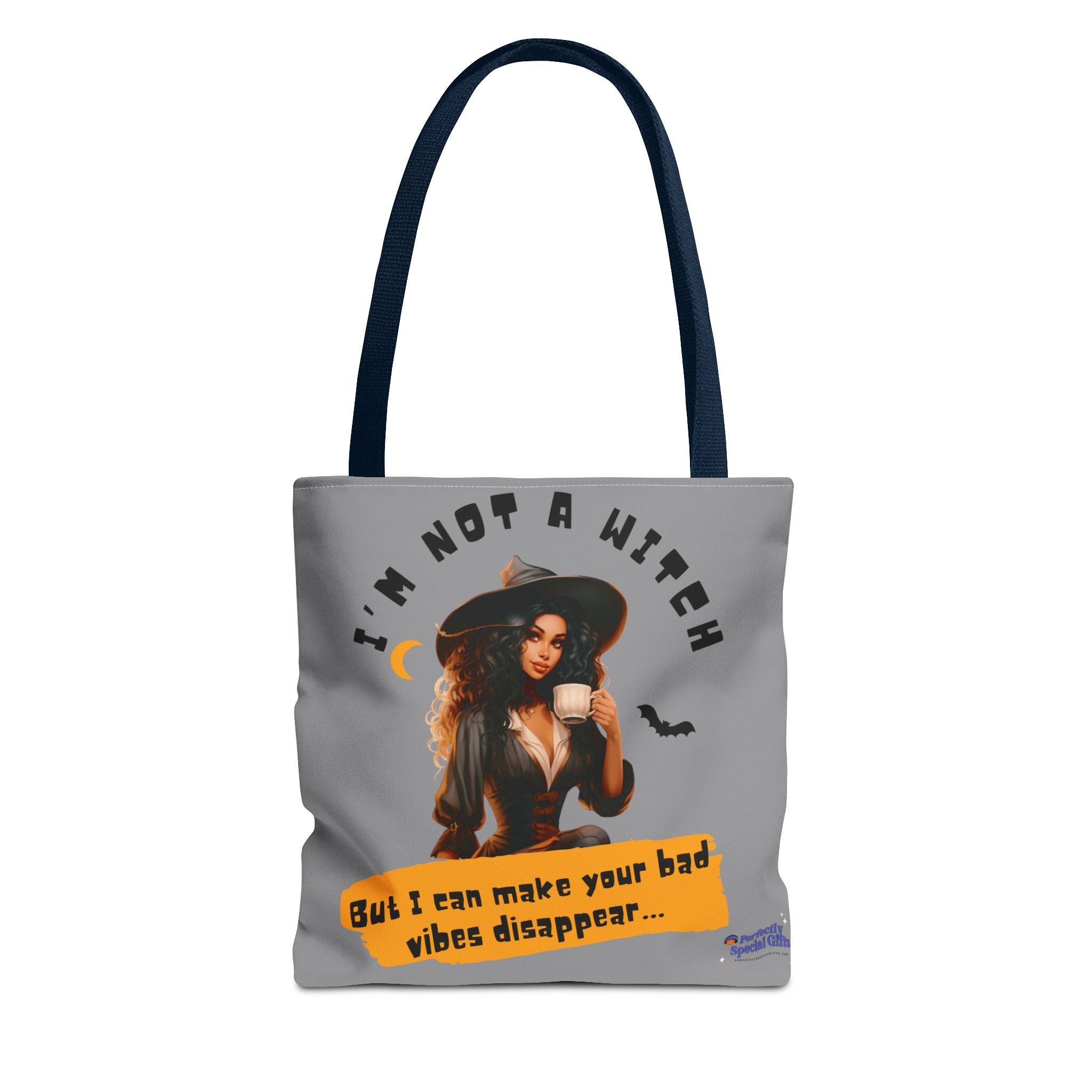 Bad Vibes Be Gone! Gray & Orange Tote Bag