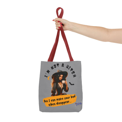 Bad Vibes Be Gone! Gray & Orange Tote Bag