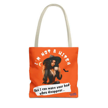 Bad Vibes Be Gone! Orange Tote Bag