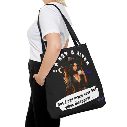 Bad Vibes Be Gone! Black Tote Bag