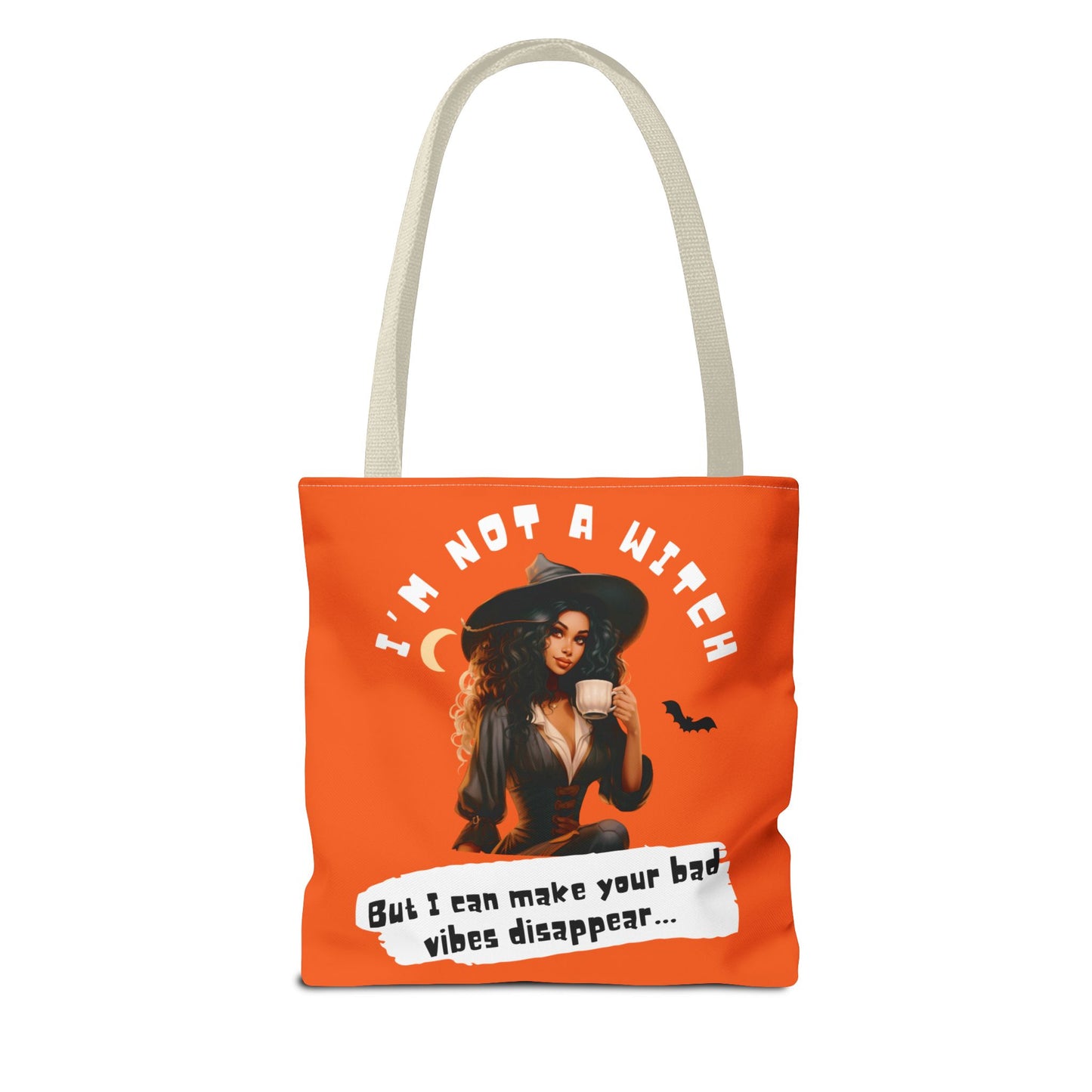 Bad Vibes Be Gone! Orange Tote Bag