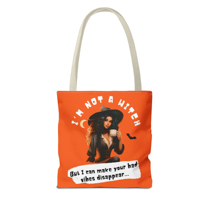 Bad Vibes Be Gone! Orange Tote Bag
