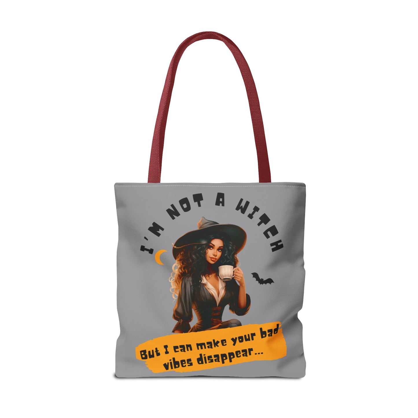 Bad Vibes Be Gone! Gray & Orange Tote Bag