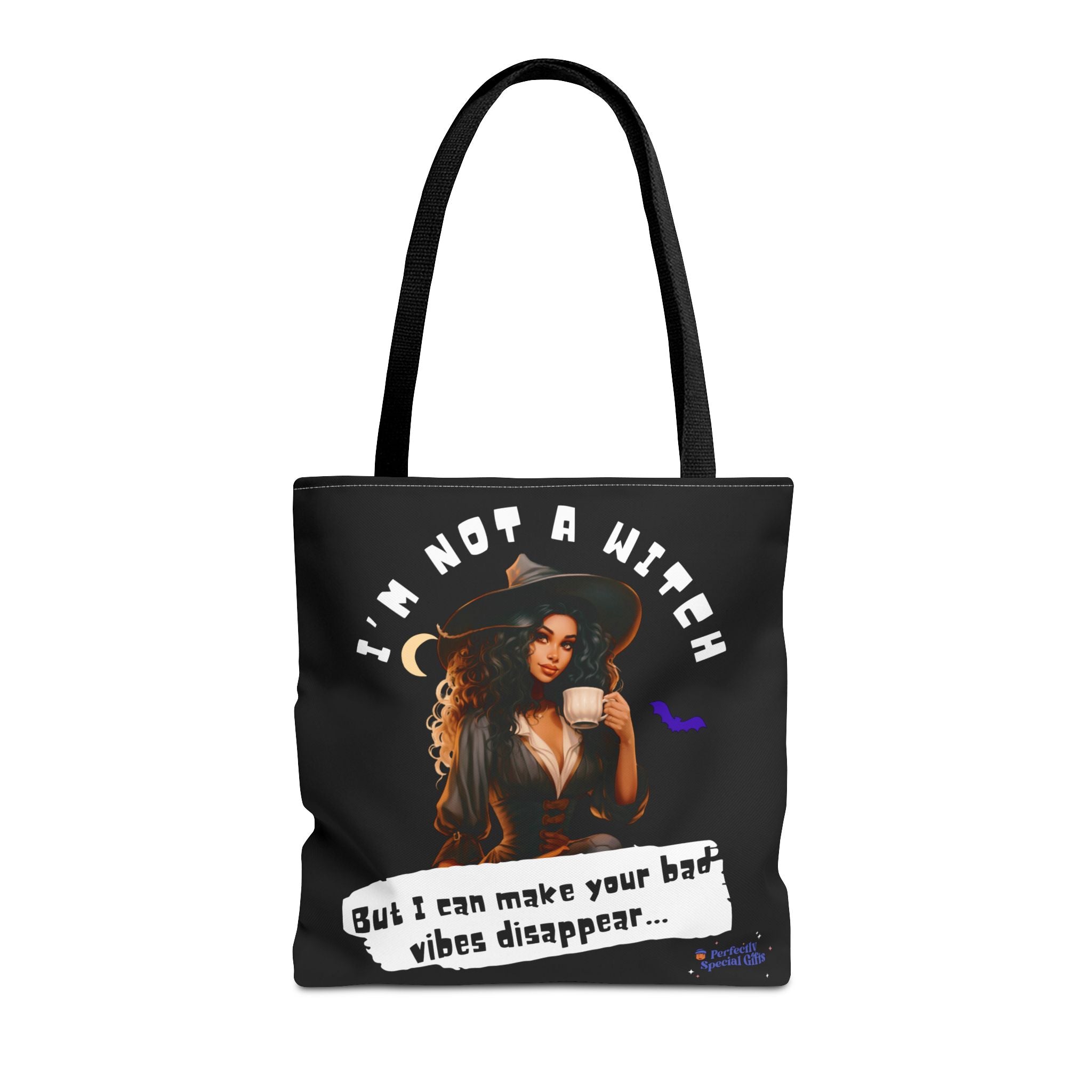 Bad Vibes Be Gone! Black Tote Bag