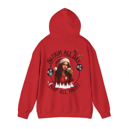 Sleigh All Day Nap All Night Hoodie – Funny Christmas Hoodie for Moms