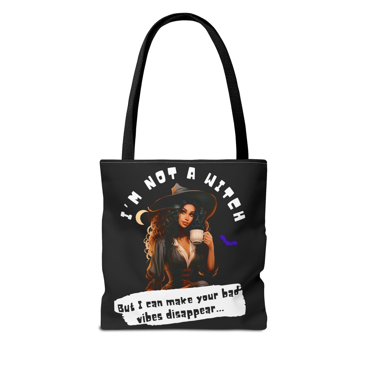 Bad Vibes Be Gone! Black Tote Bag