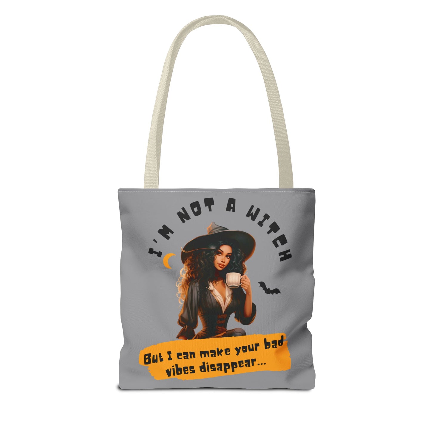Bad Vibes Be Gone! Gray & Orange Tote Bag