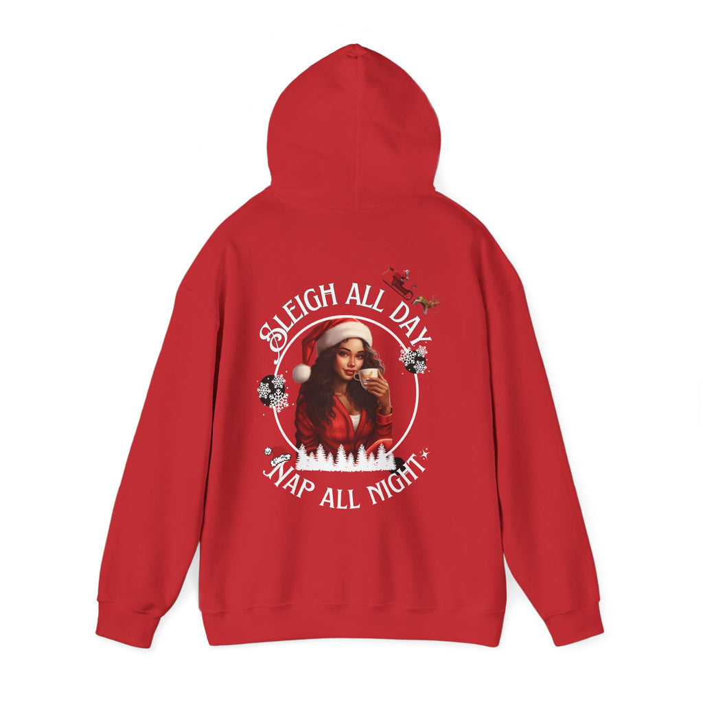 Sleigh All Day Nap All Night Hoodie – Sarcastic Christmas Hoodie for Moms