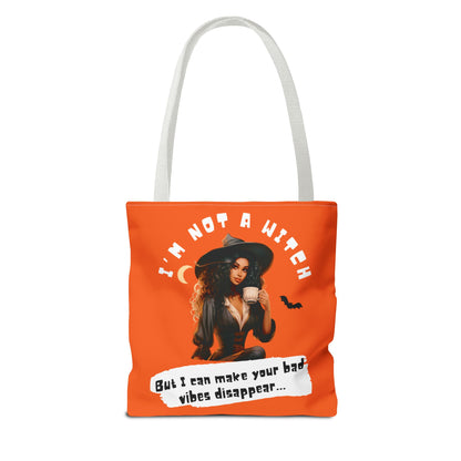 Bad Vibes Be Gone! Orange Tote Bag