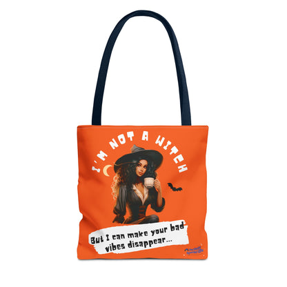 Bad Vibes Be Gone! Orange Tote Bag