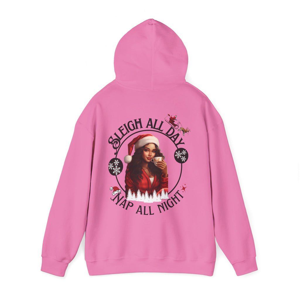 Sleigh All Day Nap All Night Hoodie – Sarcastic Christmas Hoodie for Moms