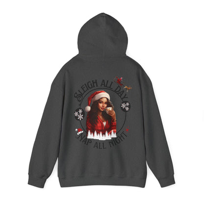 Sleigh All Day Nap All Night Hoodie – Funny Christmas Hoodie for Moms