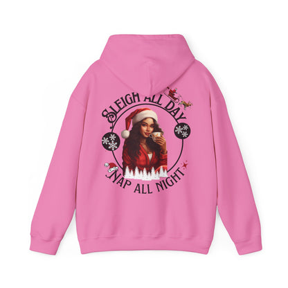 Sleigh All Day Nap All Night Hoodie – Funny Christmas Hoodie for Moms