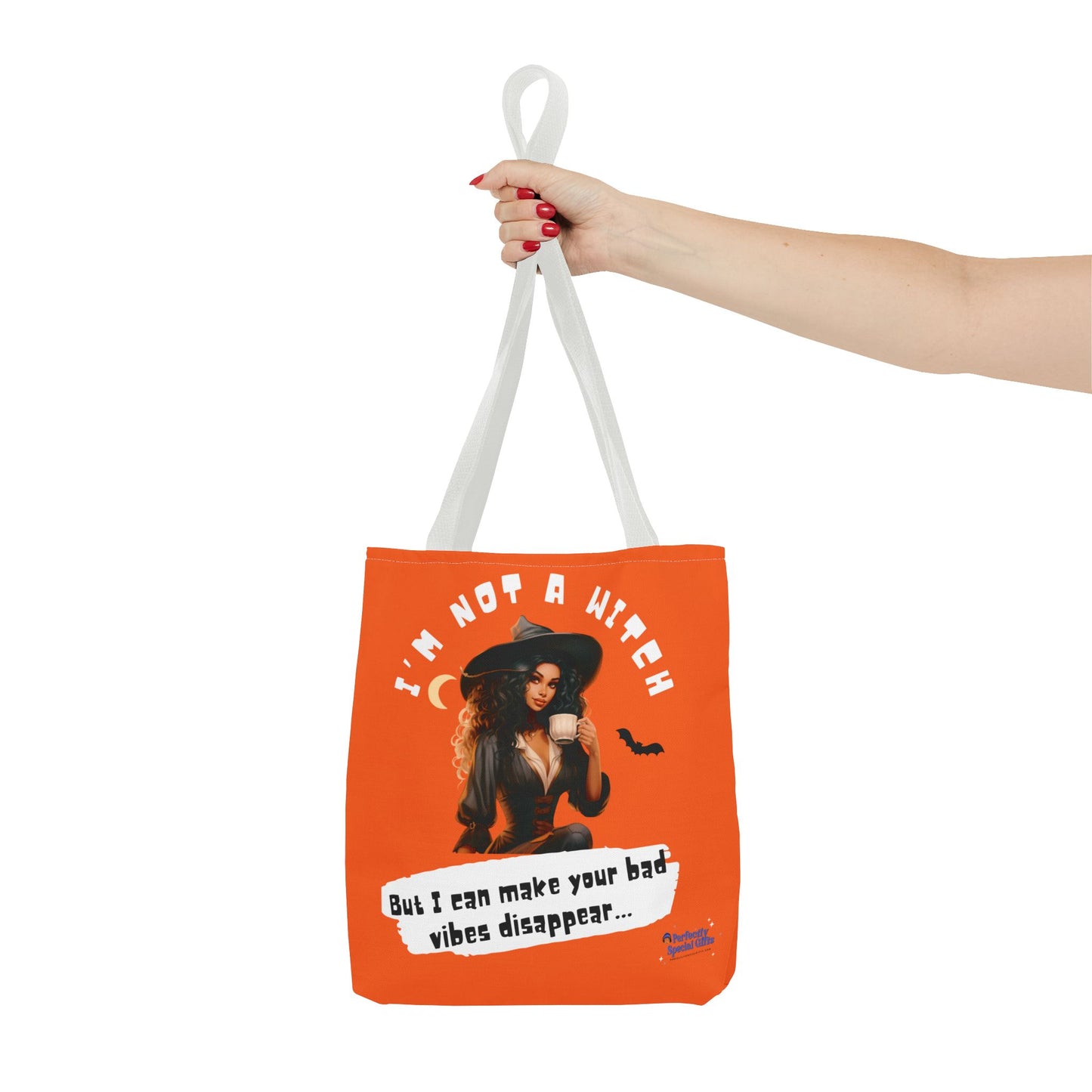 Bad Vibes Be Gone! Orange Tote Bag