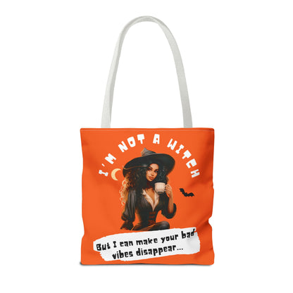 Bad Vibes Be Gone! Orange Tote Bag
