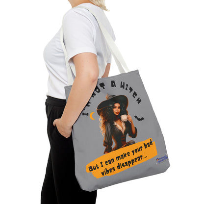 Bad Vibes Be Gone! Gray & Orange Tote Bag