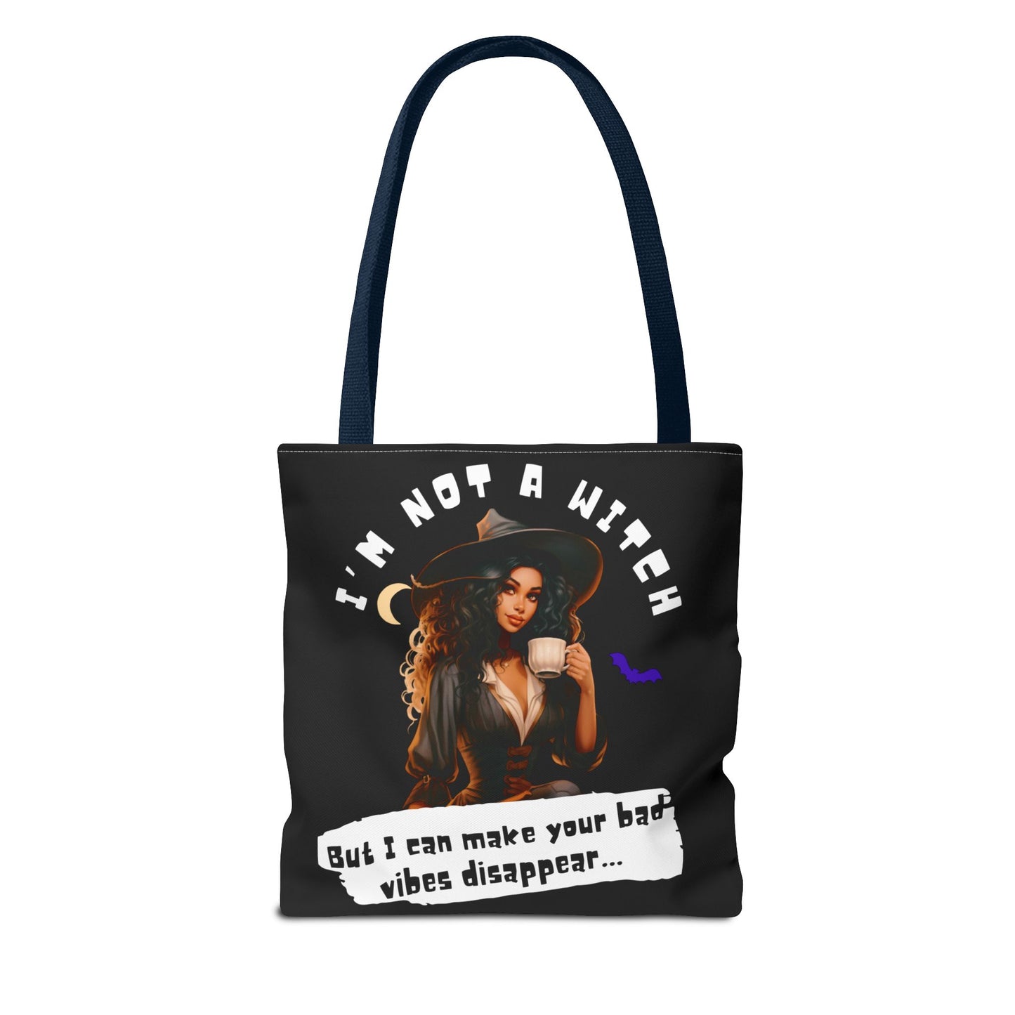 Bad Vibes Be Gone! Black Tote Bag