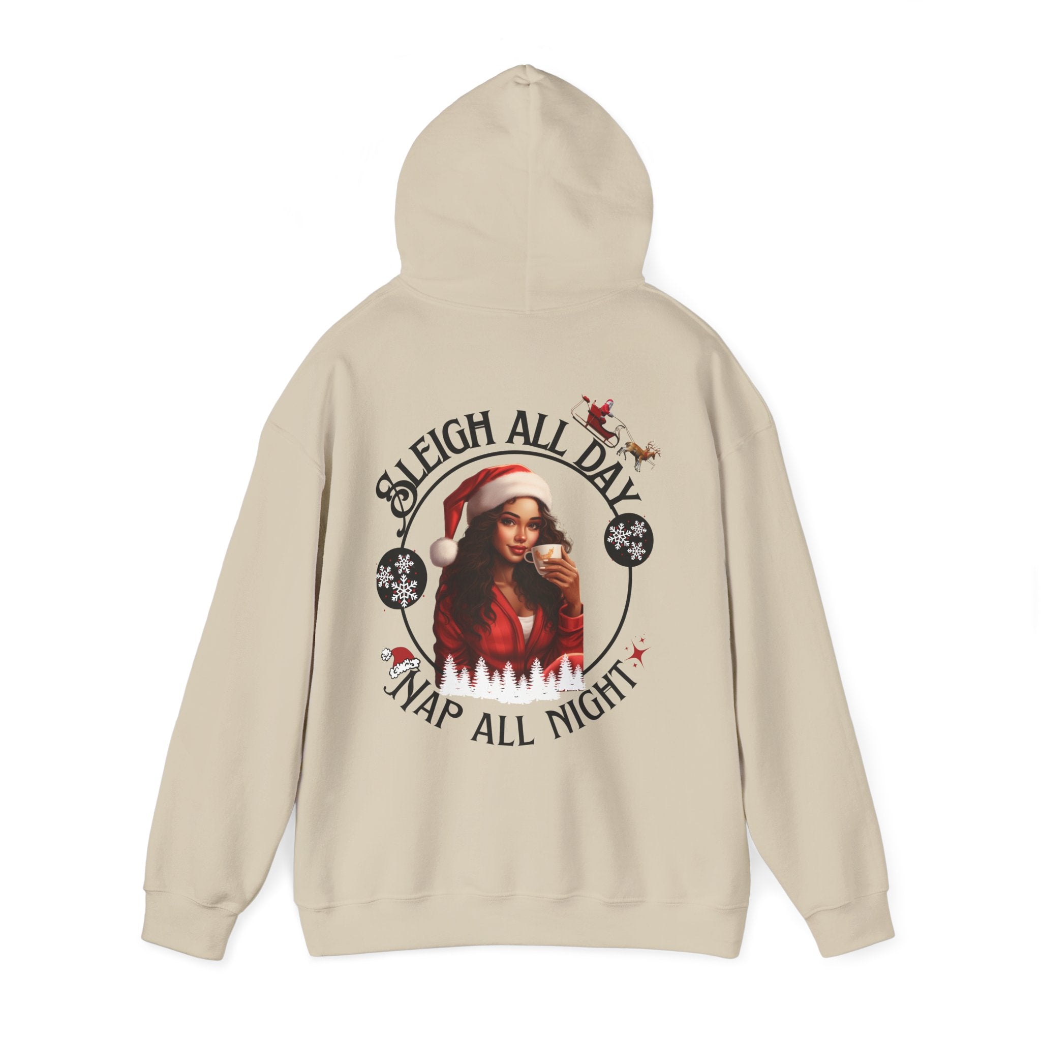 Sleigh All Day Nap All Night Hoodie – Sarcastic Christmas Hoodie for Moms