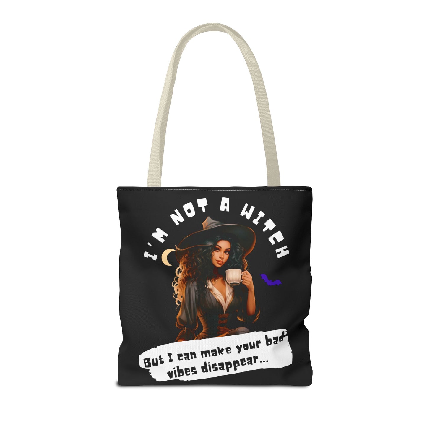 Bad Vibes Be Gone! Black Tote Bag