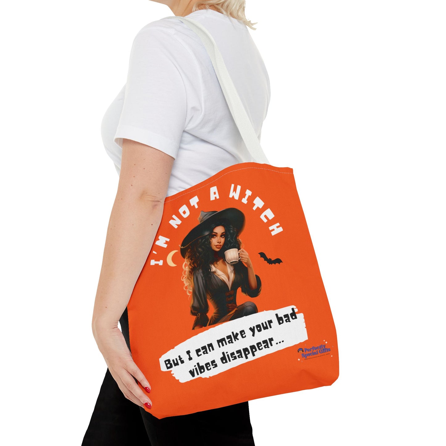 Bad Vibes Be Gone! Orange Tote Bag