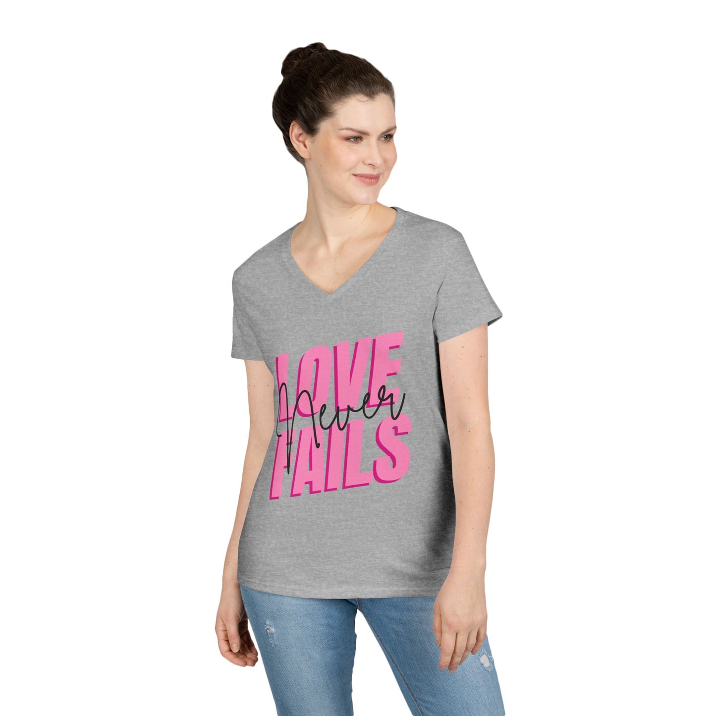 Love Never Fails T-Shirt – Encouragement for Moms with Real Lives