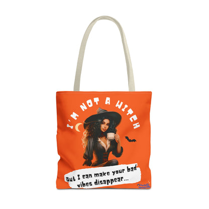 Bad Vibes Be Gone! Orange Tote Bag