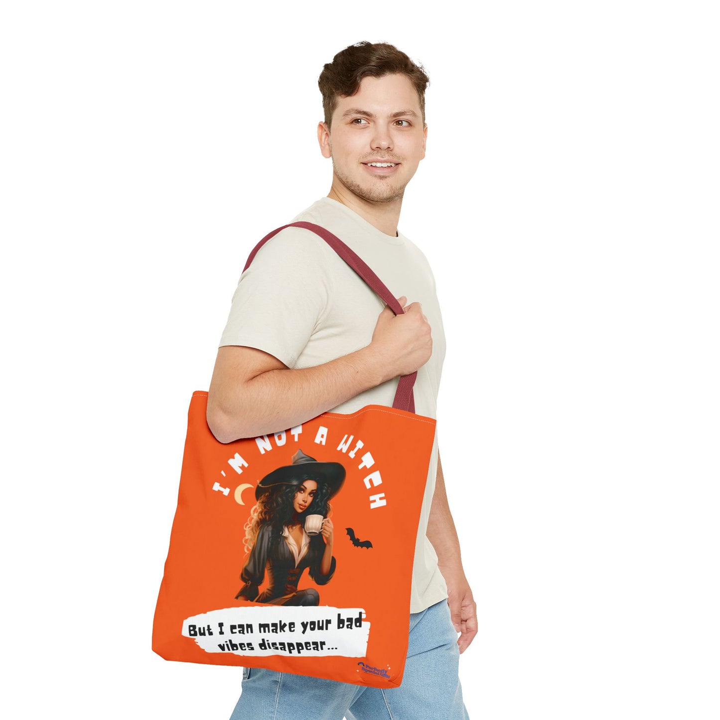 Bad Vibes Be Gone! Orange Tote Bag