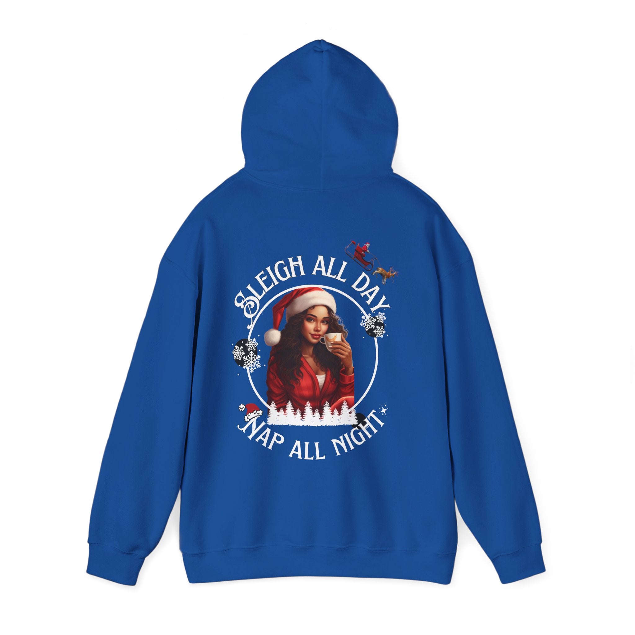 Sleigh All Day Nap All Night Hoodie – Sarcastic Christmas Hoodie for Moms